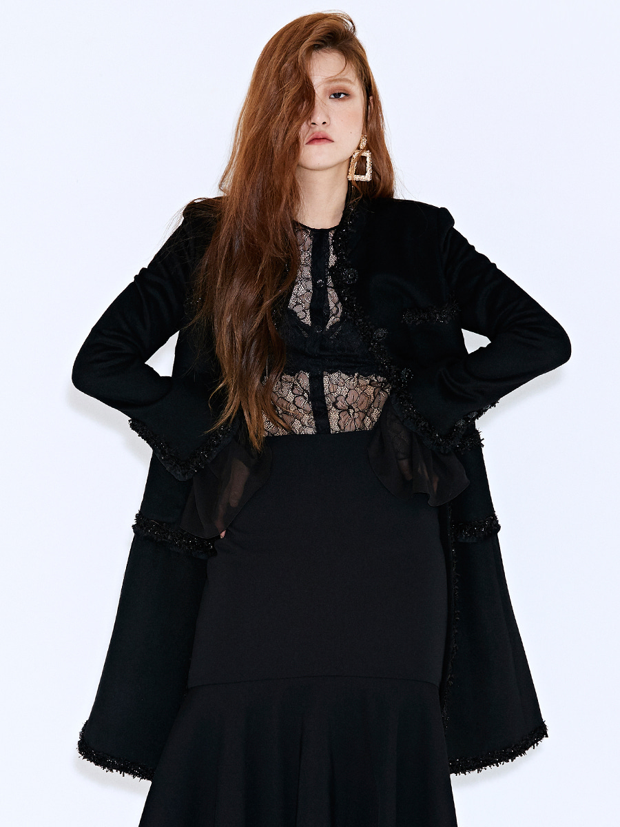 Lace blouse (Black)